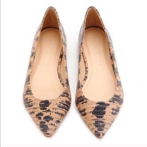 Loeffler Randall Quinnie EmbossedPointedToe Flats